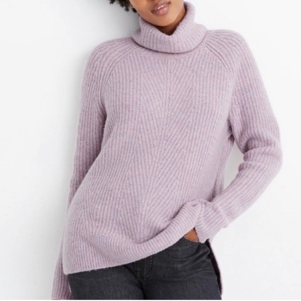Madewell Purple Turtleneck Sweater